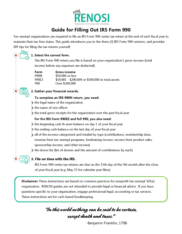 RENOSI Guide for Filling Out IRS Form 990.pdf page 1